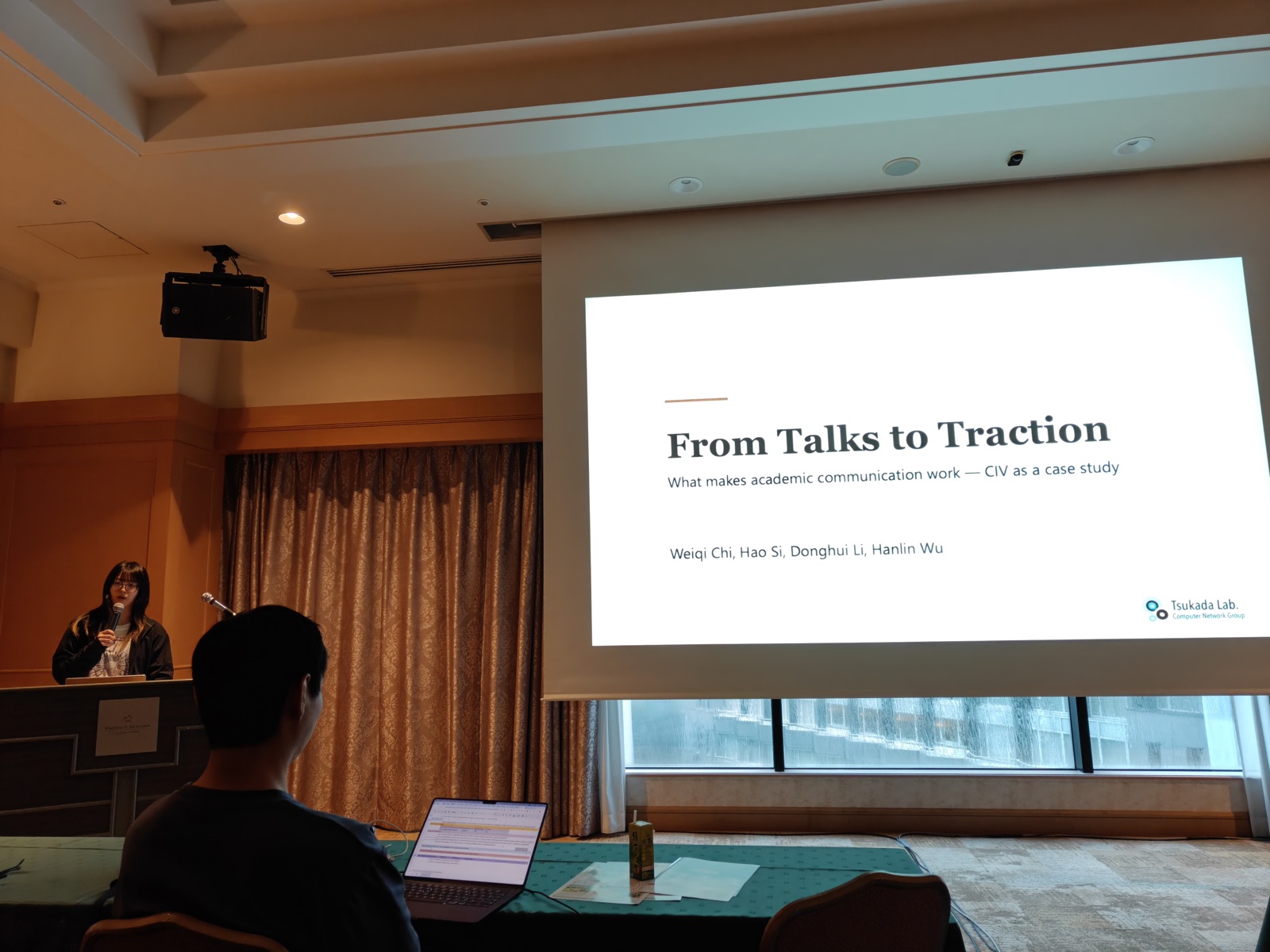 Giving the group discussion presentation